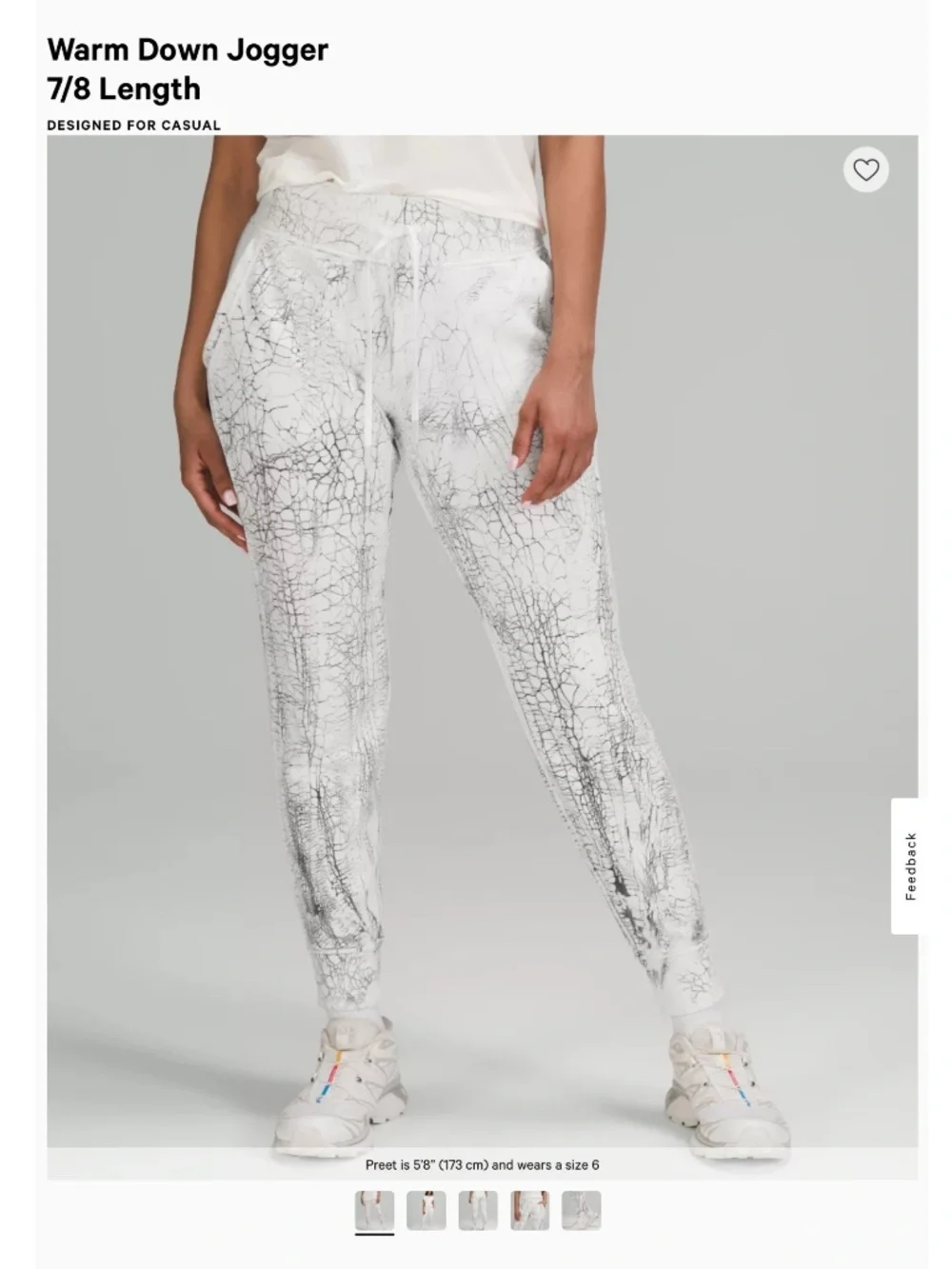 Lululemon Warm Down Jogger Thread Dye White Black - Picture 1 of 4